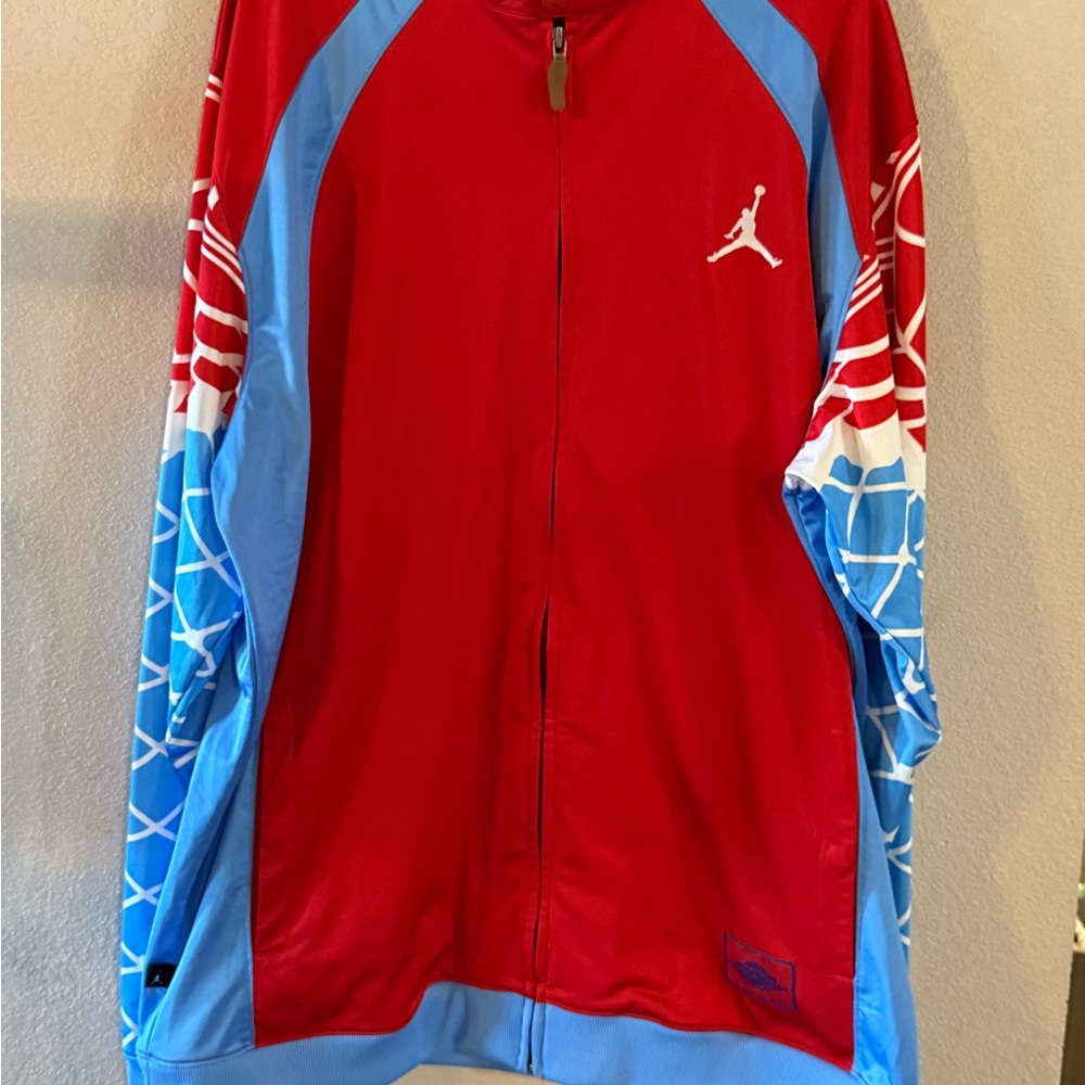 Jordan Red and Light Blue Jacket